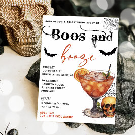 Boos En Booze Halloween Party Uitnodiging