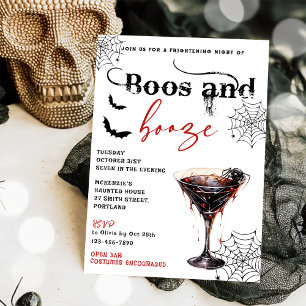 Boos En Booze Halloween Party Uitnodiging