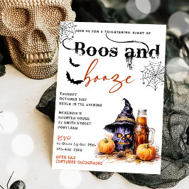 Boos En Booze Halloween Party Uitnodiging