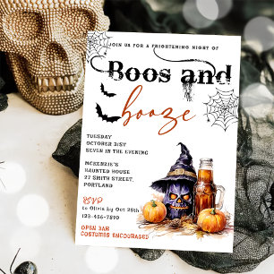 Boos En Booze Halloween Party Uitnodiging
