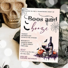 Boos En Booze Halloween Party Uitnodiging