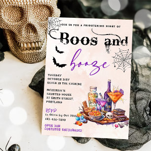 Boos En Booze Halloween Party Uitnodiging