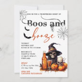 Boos En Booze Halloween Party Uitnodiging (Voorkant)