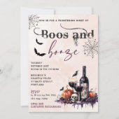 Boos En Booze Halloween Party Uitnodiging (Voorkant)