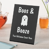 Boos en Booze Halloween Reclamebord Met Voetstuk (Insitu)