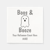 Boos en Booze Halloween Servet (Voorkant)