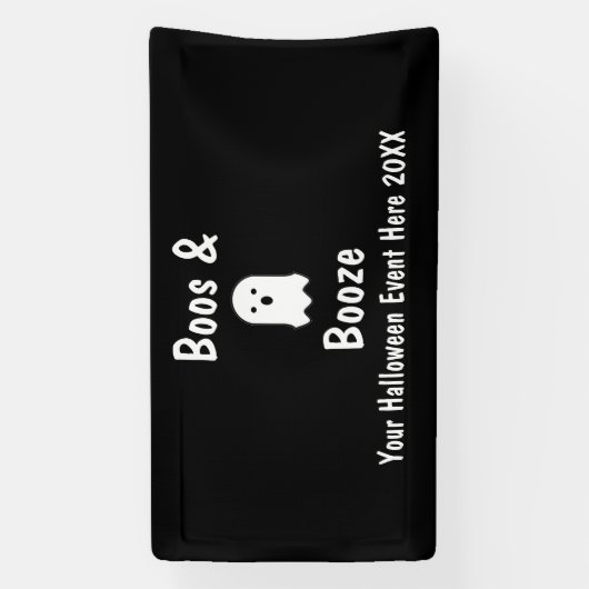 Boos en Booze Halloween Spandoek (Verticaal)