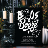 Boos en Booze Volwassen Halloween Feest Kaart