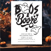 Boos en Booze Volwassen Halloween Feest Kaart
