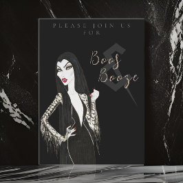 Boos en Booze Volwassen Halloween Feestuitnodiging