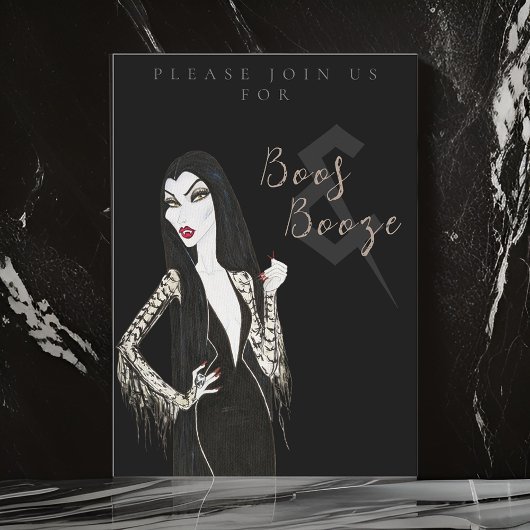 Boos en Booze Volwassen Halloween Feestuitnodiging