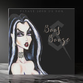 Boos en Booze Volwassen Halloween Feestuitnodiging