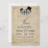 Boos En Booze Volwassen Halloween Gotisch Feest Kaart (Voorkant)