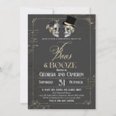 Boos En Booze Volwassen Halloween Gotisch Feest Kaart (Voorkant)