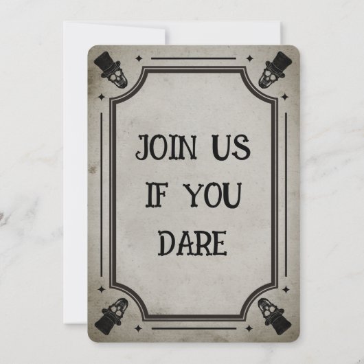 Boos en Booze Volwassen Halloween Party  Schedel Kaart (Achterkant)