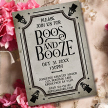 Boos en Booze Volwassen Halloween Party  Schedel