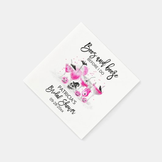 Boos en Booze voordat ik Vrijgezellenfeest Napkins Servet (Hoek)