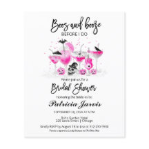 Boos en Booze Vrijgezellenfeest Budget Invitations