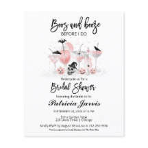 Boos en Booze Vrijgezellenfeest Budget Invitations