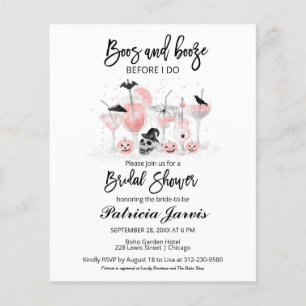 Boos en Booze Vrijgezellenfeest Budget Invitations