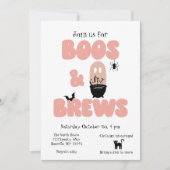 Boos en Brews Cute Womens Halloween Kaart (Voorkant)