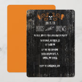 Boos en Brouwen Halloween uitnodiging ontwerp (Voorkant / Achterkant)
