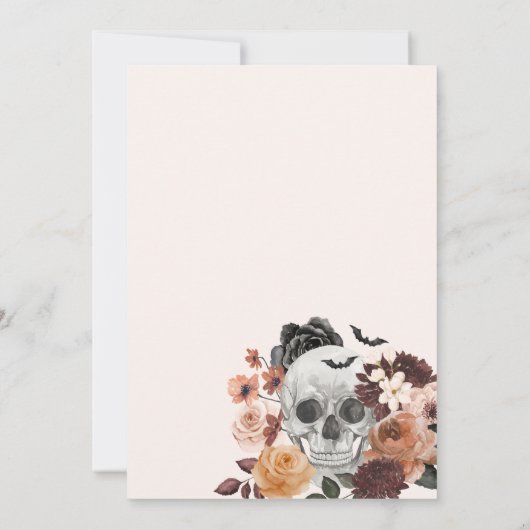 Boos en Brouwen Waterverf Halloween Volwassenenfee Kaart (Achterkant)