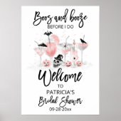 Boos en drank Bruiloft Bridal Shower Welkom bord Poster (Voorkant)