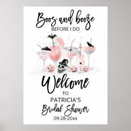 Boos en drank  Bruiloft Bridal Shower Welkom bord Poster