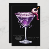Boos en drank Halloween Cocktail Party Uitnodiging (Voorkant / Achterkant)