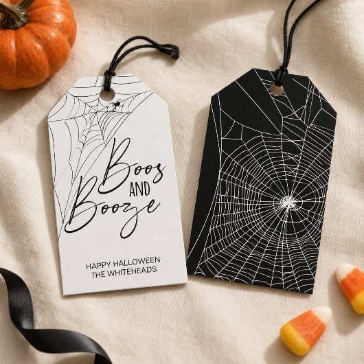 Boos en Drank Halloween Feest Cadeaulabel
