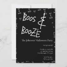 Boos en Drank Halloween Feest Zwart en Wit