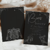 Boos en drank Halloween Skeleton Party Uitnodiging