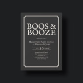 Boos en drank oude Halloween-feest Black Kaart