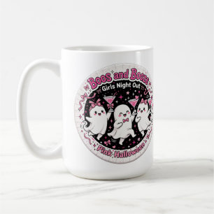 Boos en drank Roze Geesten Meisjes Avondje Uit Koffiemok