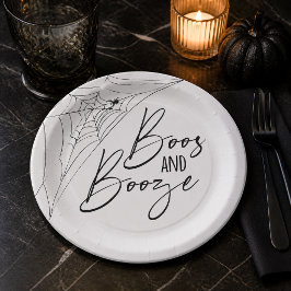 Boos en drank spinnenweb Volwassen Halloween-feest Papieren Bordje