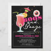 Boos en drank spooky Adult Halloween Party Uitnodi Kaart (Voorkant)