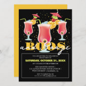 Boos en drank spooky volwassen Halloween feest Kaart (Voorkant / Achterkant)