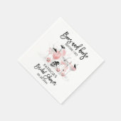 Boos en drank voor ik trouw Bruidsfeestje Servet (Hoek)