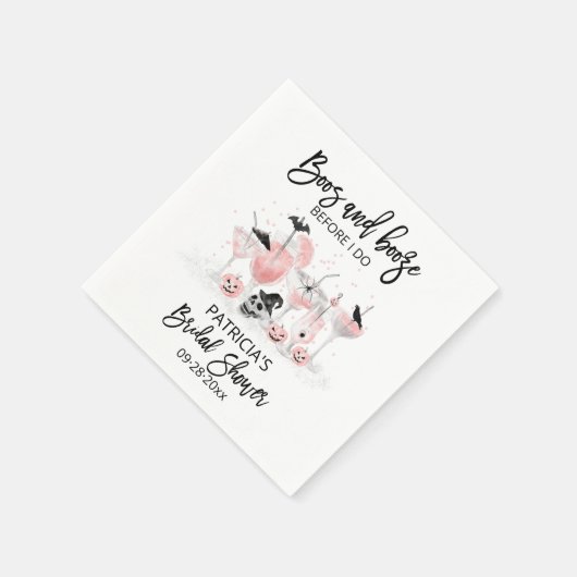 Boos en drank voor ik trouw Bruidsfeestje Servet (Hoek)