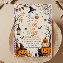 Boos en drank zwarte oranje volwassenen Halloween-