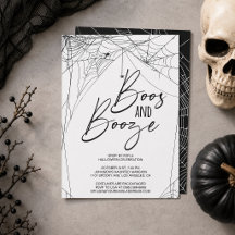 Boos en drank zwarte witte spinnenweb Halloween