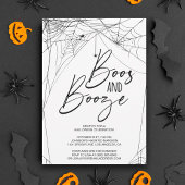 Boos en drank zwarte witte spinnenweb Halloween Kaart