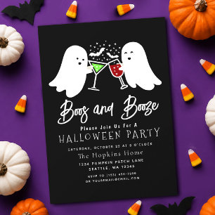 Boos en Drankjes Geesten Volwassenen Halloween Fee Kaart