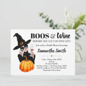 Boos en wijn voordat ik Halloween vrijgezellenfees Kaart (Staand voorkant)