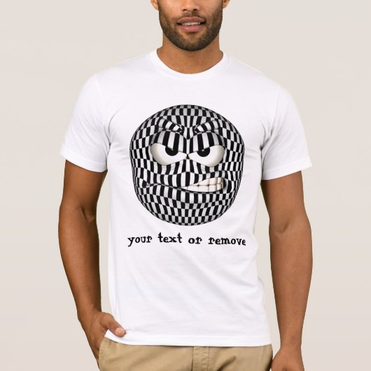 Boos Gezicht Emoticon T-shirt (Voorkant)