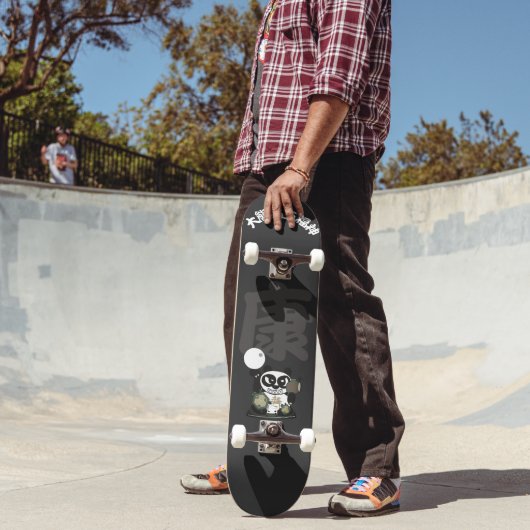 boos gezicht panda god van gezondheid Skateboard (Buiten 2)
