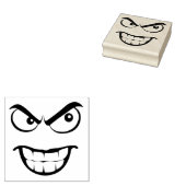 Boos gezicht rubberstempel (Gestempeld)