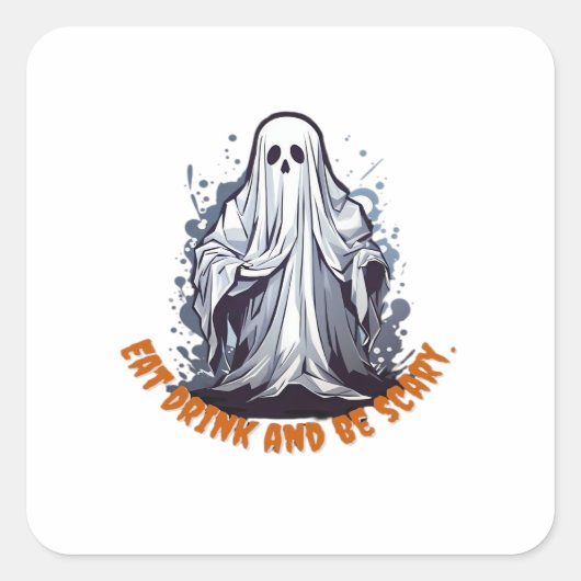 Boos Give Me Chocolate Vierkante Sticker (Voorkant)