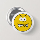 Boos Grauwend Gezicht Ronde Button 5,7 Cm (Voorkant /achterkant)